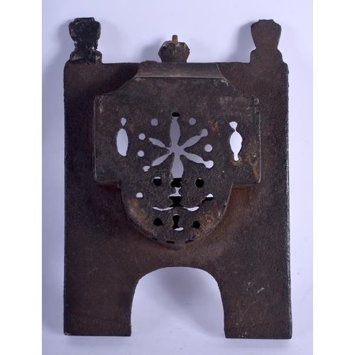 415 - A SMALL VICTORIAN APPRENTICE CAST IRON MINIATURE FIRE PLACE. 18 cm x 14 cm.