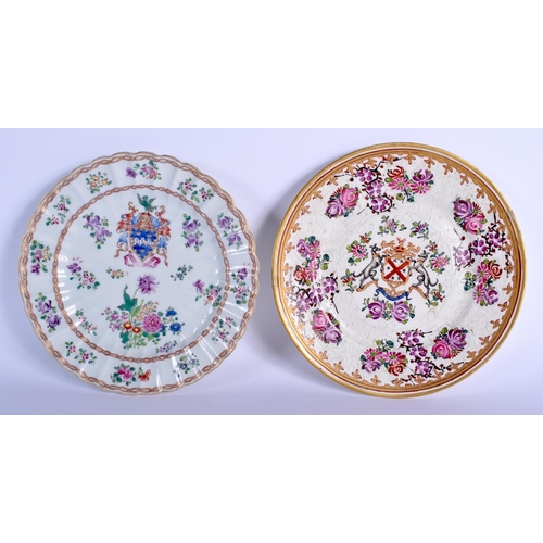 108 - TWO 19TH CENTURY FRENCH SAMSONS OF PARIS PORCELAIN PLATES. 22 cm wide. (2)