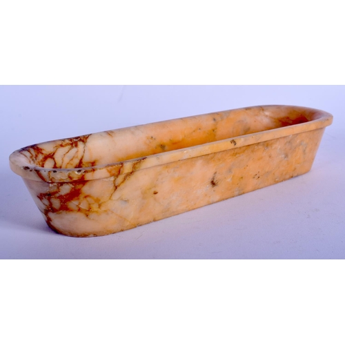 513 - A 19TH CENTURY ITALIAN GRAND TOUR MODEL OF A ROMAN BATH of oval form. 21 cm x 6 cm.