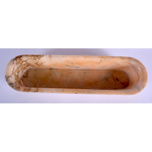 513 - A 19TH CENTURY ITALIAN GRAND TOUR MODEL OF A ROMAN BATH of oval form. 21 cm x 6 cm.