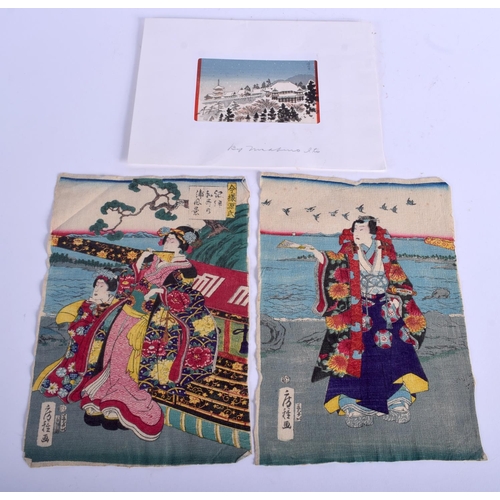 1169 - THREE JAPANESE MEIJI PERIOD WOODBLOCK PRINTS. (3)