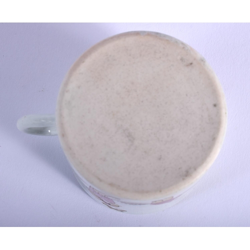 120 - A GOOD 18TH CENTURY ENGLISH PORCELAIN COFFEE CAN probably Liverpool or Derby, with unglazed bae, pai... 