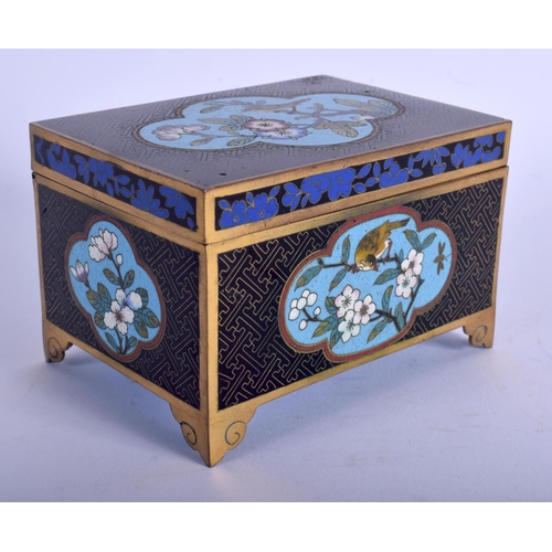 1216 - AN EARLY 20TH CENTURY CHINESE CLOISONNE ENAMEL CASKET Late Qing/Republic, decorated with birds. 11 c... 