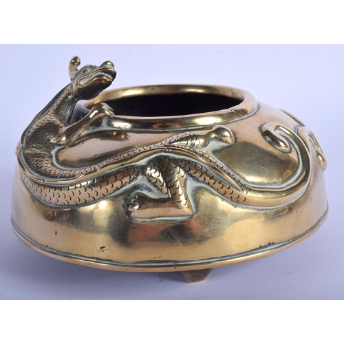 1315 - AN 18TH/19TH CENTURY CHINESE POLISHED BRONZE CENSER Qing, bearing Xuande marks to base. 1197 grams. ... 