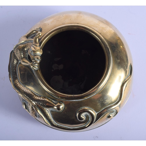 1315 - AN 18TH/19TH CENTURY CHINESE POLISHED BRONZE CENSER Qing, bearing Xuande marks to base. 1197 grams. ... 