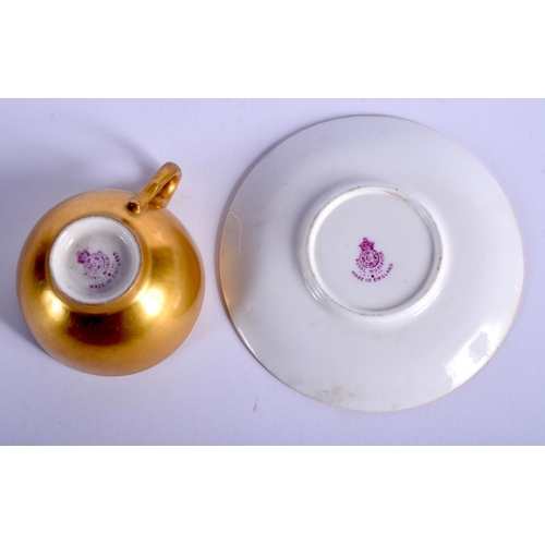 84 - A ROYAL WORCESTER FRUIT PAINTED CUP AND SAUCER by Hale & Price. (2)