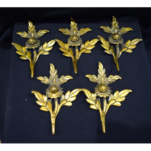 3011 - Quantity of Tibetan bronze decorative flowers.  20cm