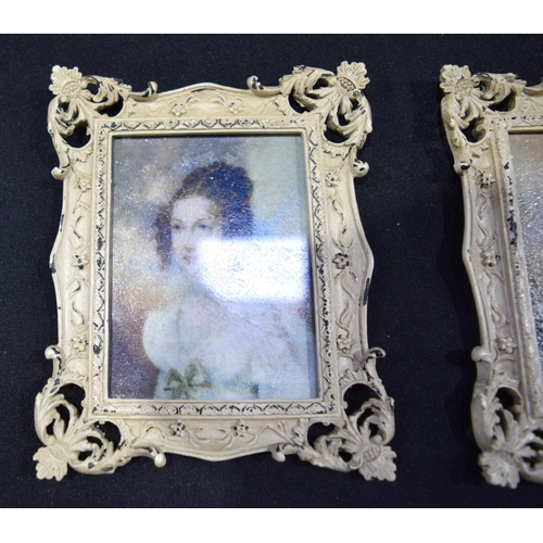 3014 - Four framed miniature portraits (4)