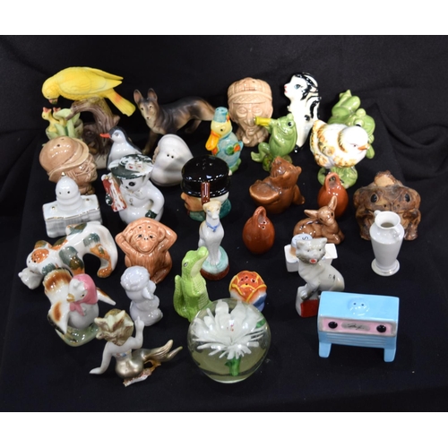 3033 - Large group of Ceramic animal themed condiments and others.  Qty