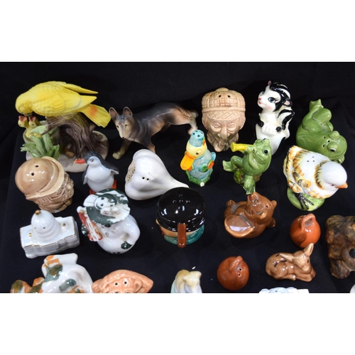 3033 - Large group of Ceramic animal themed condiments and others.  Qty