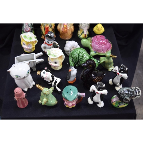 3033 - Large group of Ceramic animal themed condiments and others.  Qty