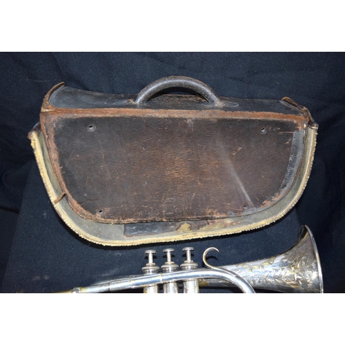 3047 - Boosey & Co Class A Cornet and case 18cm x 33cm