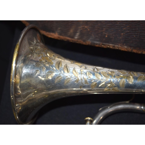 3047 - Boosey & Co Class A Cornet and case 18cm x 33cm