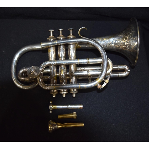 3047 - Boosey & Co Class A Cornet and case 18cm x 33cm