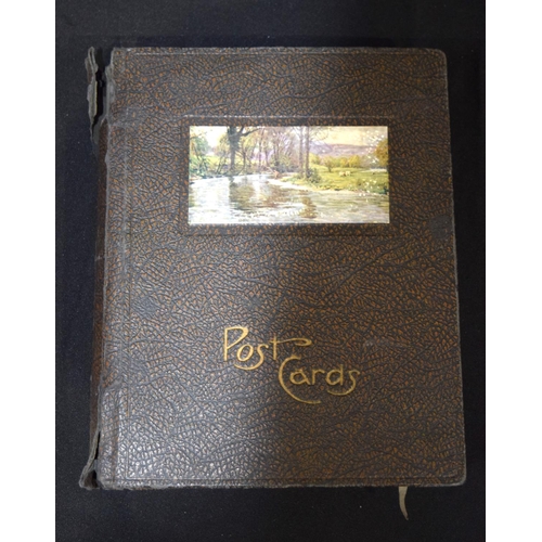 3069 - Interesting Postcard Album with over 200 cards ( some WW1 military)