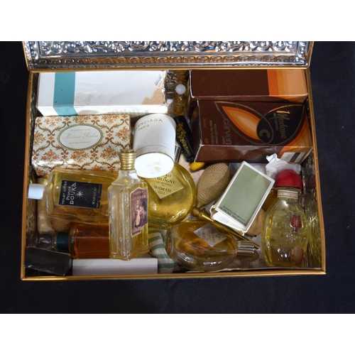 3086 - Collection of vintage lotions and three boxes