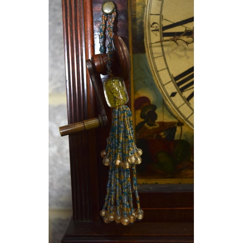 3087 - 18th C Mitchell & Russell Long case clock, 8 Day movement . 227cm x 56cm