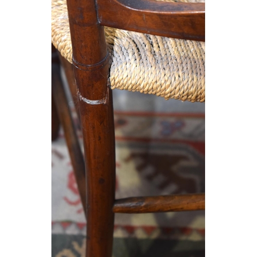 3094 - Pair of vintage Chairs with wicker seats