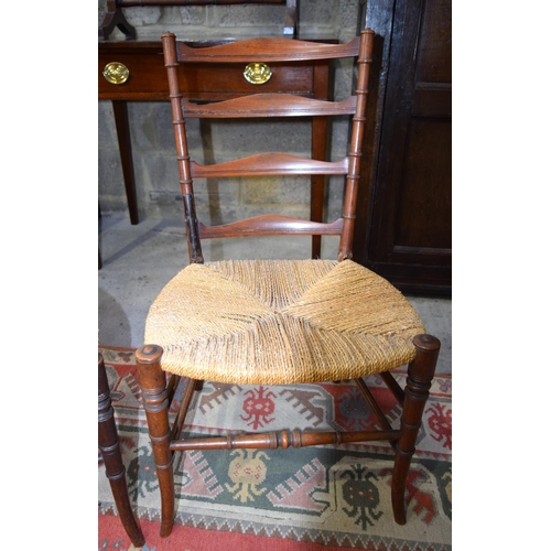 3094 - Pair of vintage Chairs with wicker seats