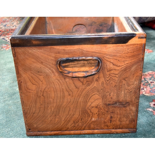 3096 - Japanese copper lined wooden travelling Food Storage Box with 5 drawers.  40cm x 75cm