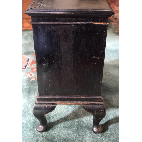 3097 - Small Storage Cabinet with porcelain plaque on front panel.  50cm x 40cm