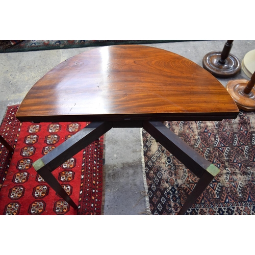 3101 - George III Half moon Folding Table.  72cm x 84cm