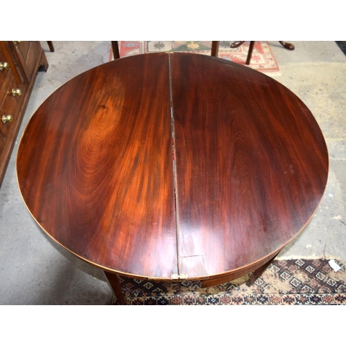 3101 - George III Half moon Folding Table.  72cm x 84cm