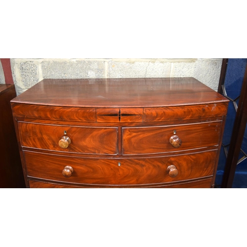 3103 - Circa 1850 Chest of Drawers with cross banding to top 5 drawers.  113cm x 105cm