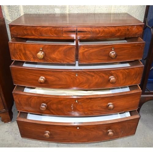 3104 - Early 19th Century  5 drawer Chest of Drawers.  108cm x 102cm