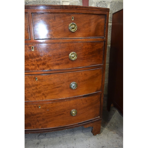 3104 - Early 19th Century  5 drawer Chest of Drawers.  108cm x 102cm