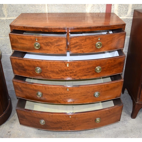 3104 - Early 19th Century  5 drawer Chest of Drawers.  108cm x 102cm