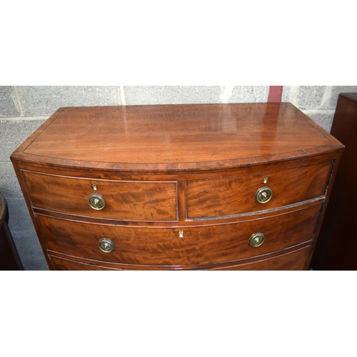 3104 - Early 19th Century  5 drawer Chest of Drawers.  108cm x 102cm