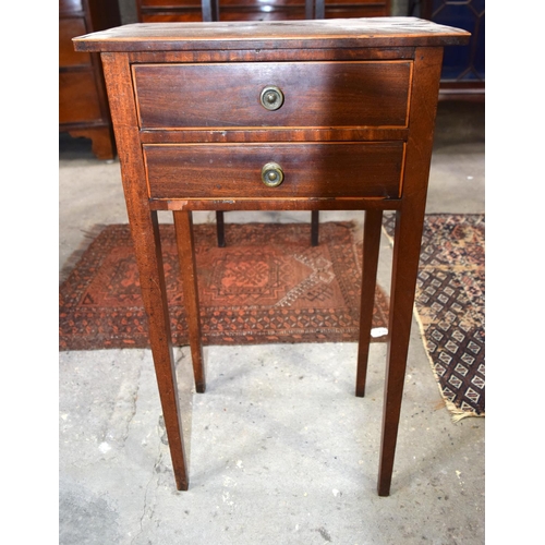 3106 - Small 2 drawer Side Table with brass handles.  73cm x 42cm