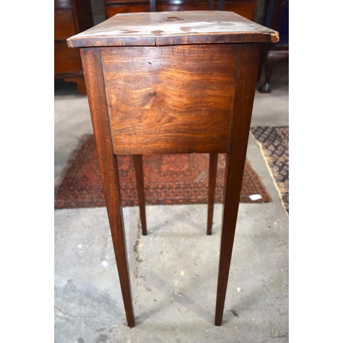 3106 - Small 2 drawer Side Table with brass handles.  73cm x 42cm