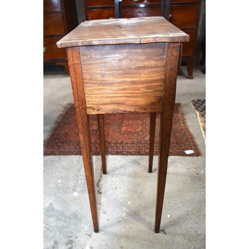 3106 - Small 2 drawer Side Table with brass handles.  73cm x 42cm