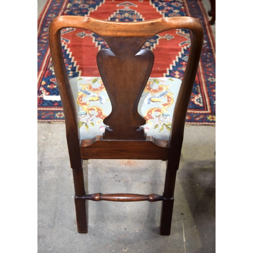 3109 - Six Queen Anne style chairs, individual upholstered seats. (6)