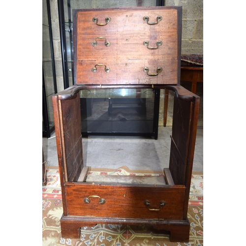 3117 - 18th C wooden Commode Cover. 75cm x 64cm