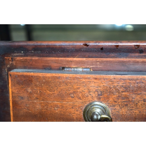 3117 - 18th C wooden Commode Cover. 75cm x 64cm