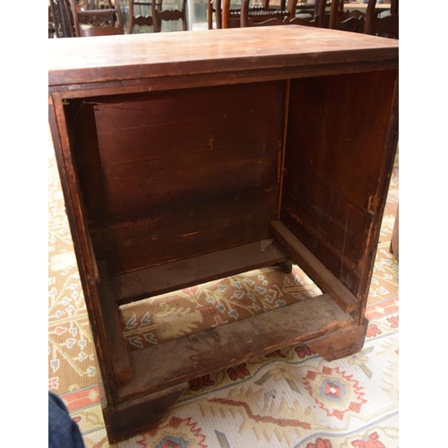 3117 - 18th C wooden Commode Cover. 75cm x 64cm