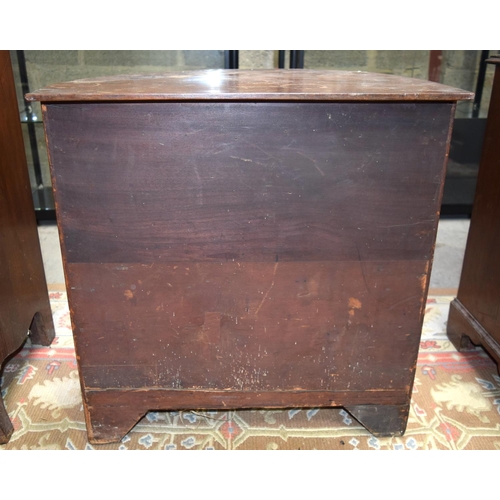 3118 - A Regency half moon Wooden Commode Chest  72cm x 68cm