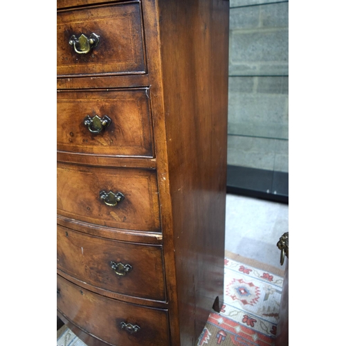 3119 - A 5 Drawer Chest of Drawers walnut veneered.  114cm x 61cm