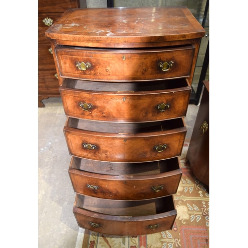 3119 - A 5 Drawer Chest of Drawers walnut veneered.  114cm x 61cm