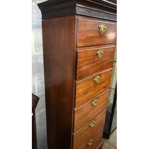 3120 - George III mahogany 6  drawer Chest.  174cm x 69cm