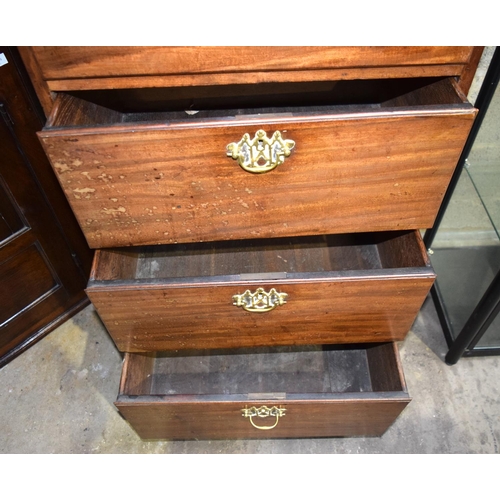 3120 - George III mahogany 6  drawer Chest.  174cm x 69cm