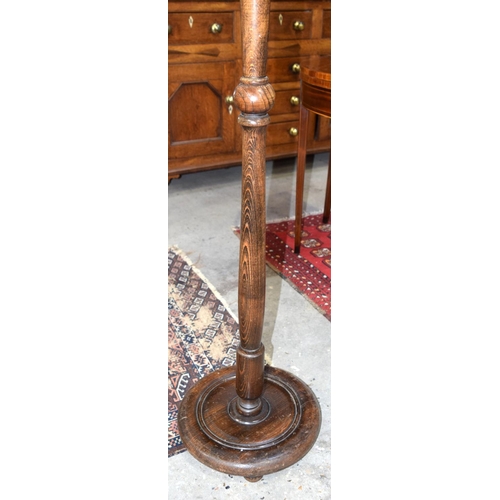 3123 - Four wooden Lamp Stands with shades.  largest 159cm tall