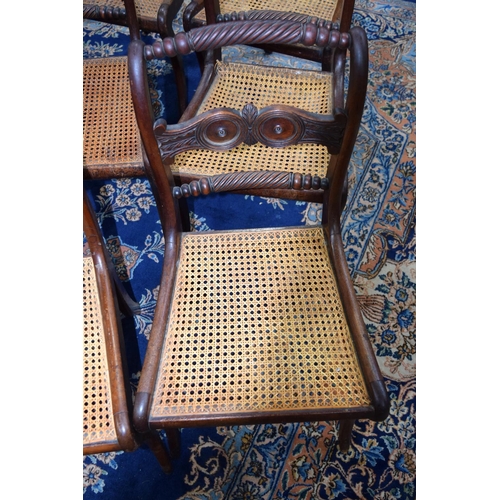 3124 - 12 Regency Dining Chairs with wicker seats