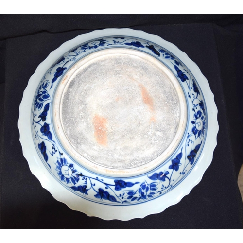 3127 - Large Japanese dish and 3 other plates.  largest 40cm diameter