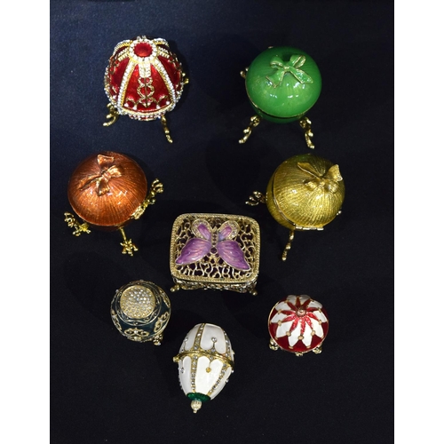 3129 - Collection of enamelled eggs  qty