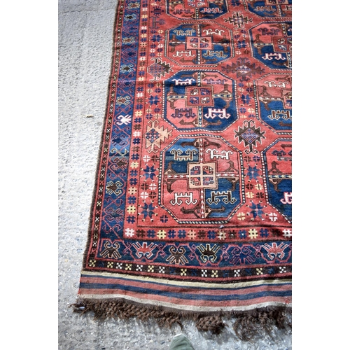 3144 - An Antique Caucasian Talish red ground rug.  330cm x 163cm