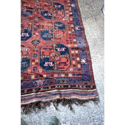 3144 - An Antique Caucasian Talish red ground rug.  330cm x 163cm